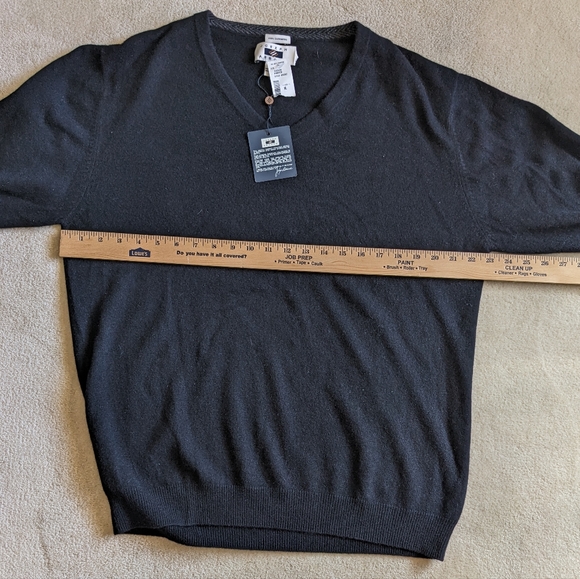 NWT Men's Abboud Black Cashmere V-neck Winter Sweater | Size XL - Picture 5 of 7
